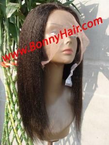 Brazilian Human Remy Hair Full Lace Wig Yaki Style