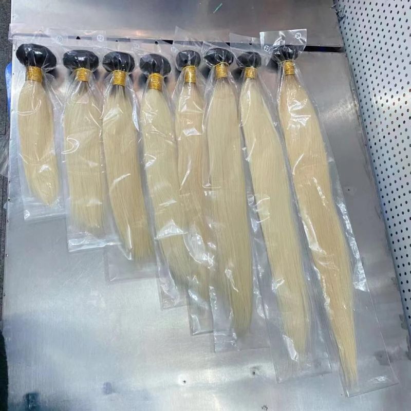 Blonde Bundles 613 Human Hair Extensions Indian Hair 613 Cuticle Aligned Raw Virgin Hair
