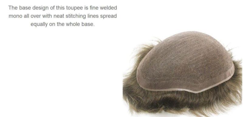 Fine Mono Base - High Quality Men′s Long Lasting Toupee Hair Solutions
