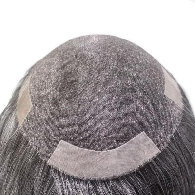 Mono Lace with PU Custom Made Human Hair Men Wig