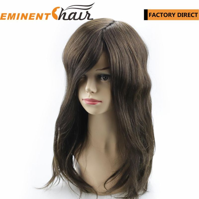 Durable Mono Virgin Hair Replacement Women Toupee