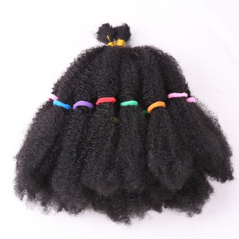 Afro Kinky Bulk Synthetic Hair 14" Crochet Braid Hair for Women Hair Extensions