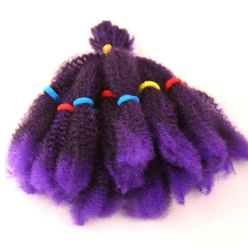 Afro Kinky Curly Bulk Synthetic Hair 14" Crochet Braid Hair for Women Hair