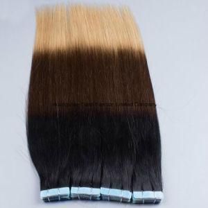 26&quot; Three Tone Ombre Brazilian Human Tape Hair Extensions Drouble Drawn