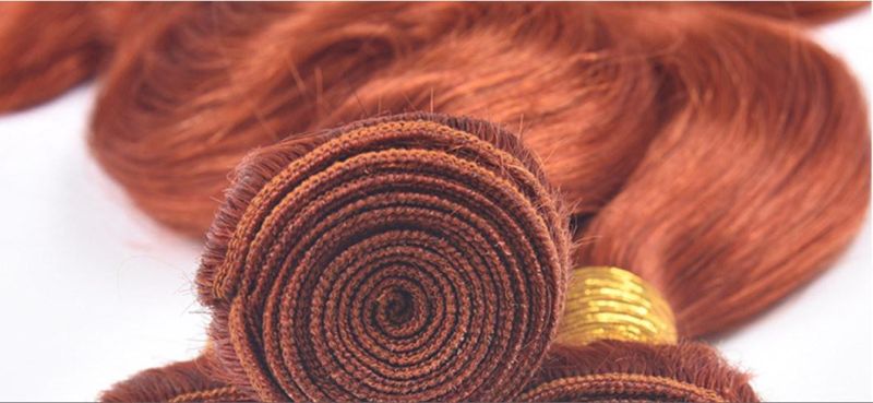 Pre Plucked Natural Hairline Hair, Orange Ginger Bundles Hair Bundles, Double Drawns or Weft Human Hair Bundles