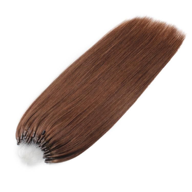 Double Drawn 10 a Human Hair Brown Micro Loop Hair Extensions