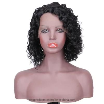 Jerry Curly Lace Front Human Hair Wigs with Baby Hair Brazilian Remy Hair Swiss Lace Front Wig Short Curly Bob Wigs