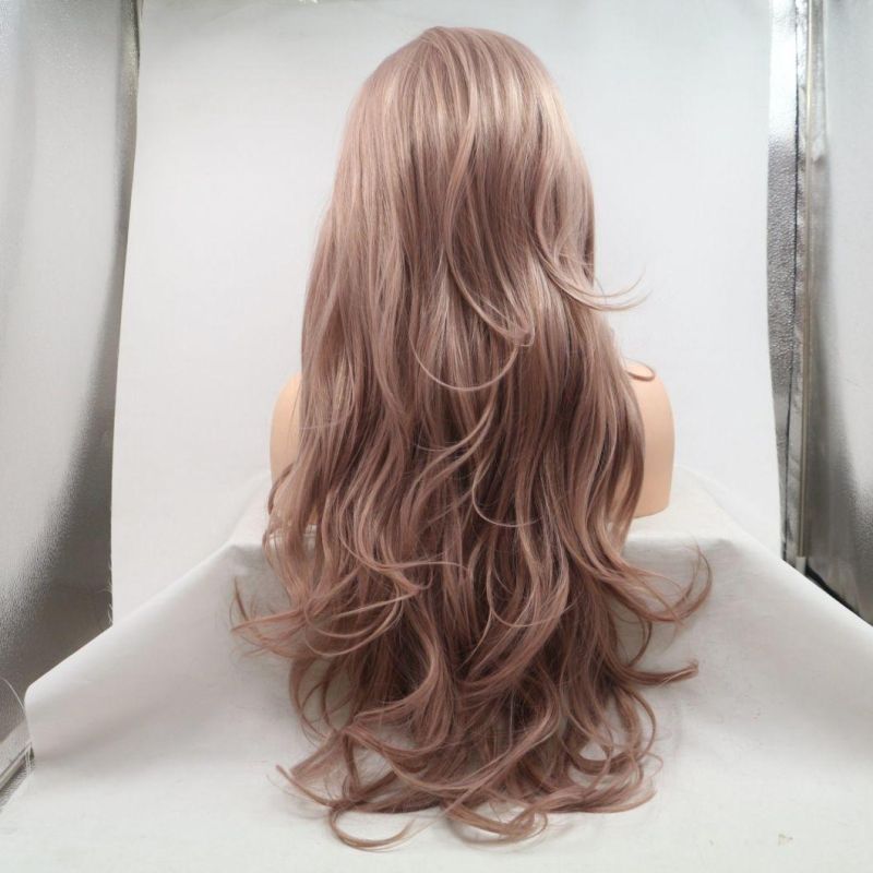Top Quality 13X4 Lace Front Synthetic Wigs Wave Transparent Frontal Wigs