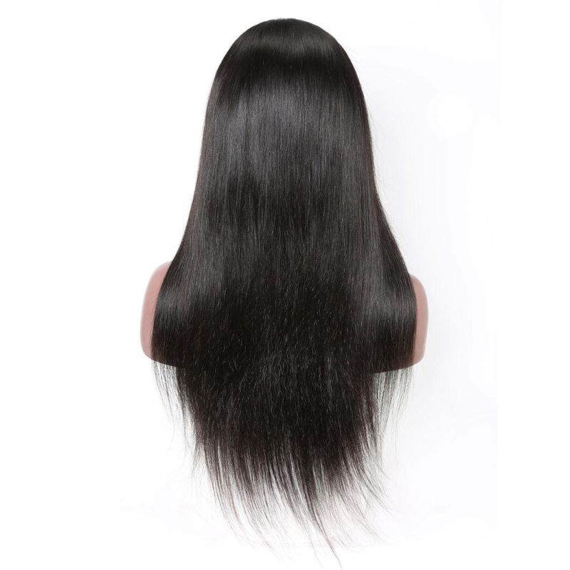 Natural Black Color Human Hair, 360 HD Transparent Frontal Lace, Brazilian Virgin Remy Human Hair Wig, Long Straight Human Hair for Black Women 10"-30"