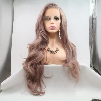 Wholesales Sleek Long Straight Female Synthetic Lace Front Wig