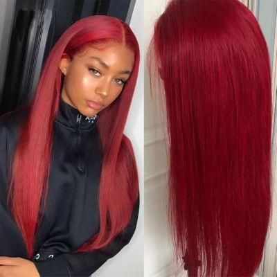 10A Straight Lace Front Wig Human Hair 150% Density 22inch Virgin Human Hair Wig #99j