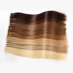 100% Human Hair Tape in Extension Straight Hair Extensions