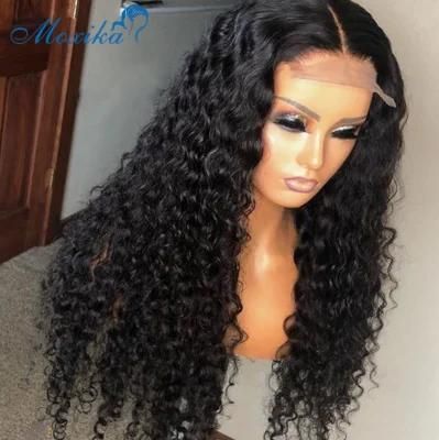 Freeshipping Deep Wave Closure Wig Lace Frontal Wigs Deep Wave Frontal Wig Part Long Wavy Hair in The Middle Wig Dropshipping Wholesale