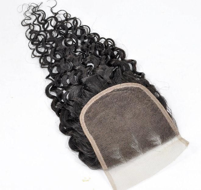 Virgin Human Hair Lace Closure at Wholesale Price (Curly)