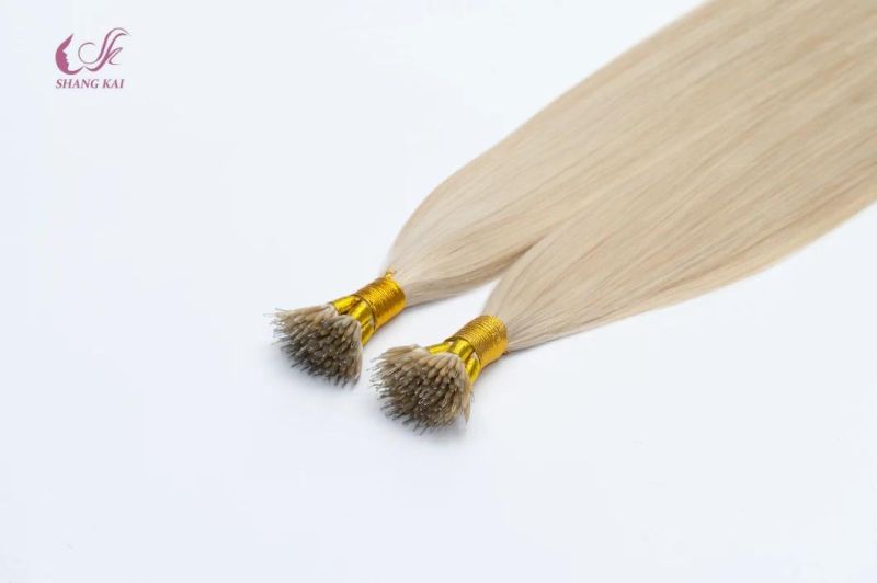 Best Quality 100% Natural Hair Full Cuticle Russian Ponytail Hair Nano Rings Natural Hair