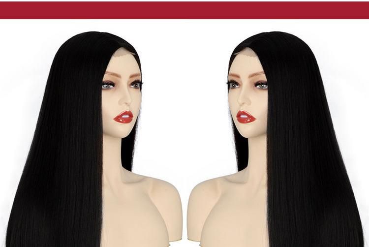 Wigs European and American Women′ S Wigs, Long Straight Hair, Lace, Chemical Fiber, Women′ S Wigs