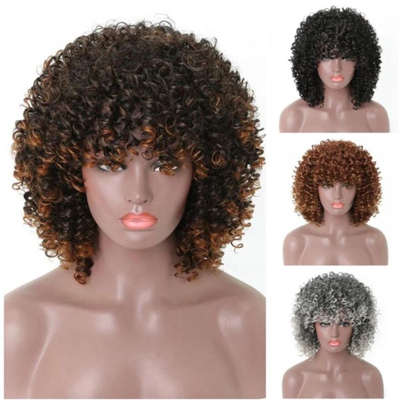 Short Bob Wigs Afro Kinky Curly Wig for Women Brazilian Black Natural Hair Front Lace 4X4 Closure 16 Inches