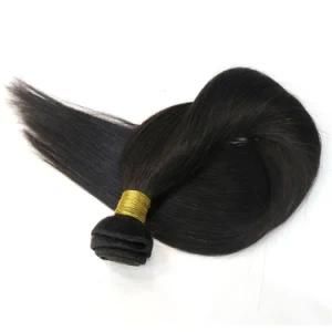 18&quot; #1b Remy Hair Extensions Black Straight Factory Wholesale