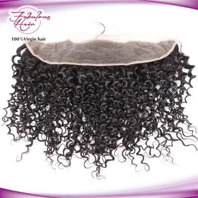 Popular Brazilian Virgin Human Hair Curly Lace Frontal 13*4