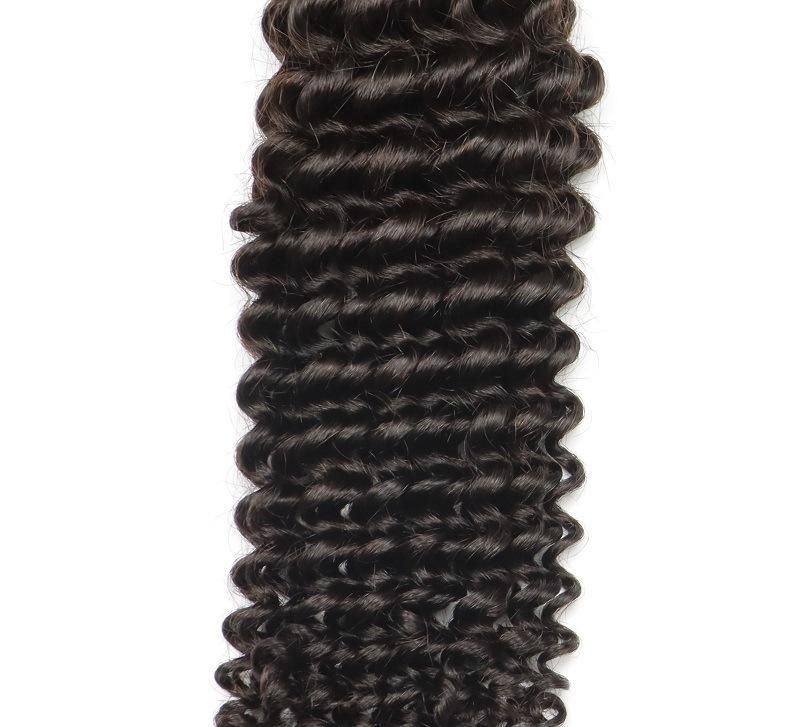 High Quality 100% Cuticle Aligned Raw Unprocessed Virgin Hair Human Hair Deep Wave Bundles Weave Hair Extensions