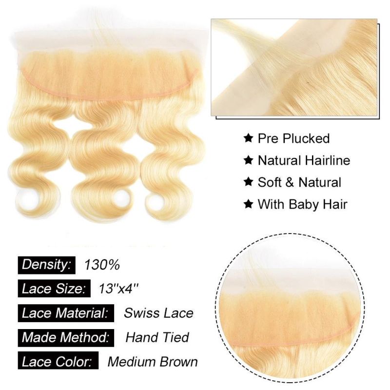Factory Supply Best Quality 13*4 Body Wave Lace Closure Frontal