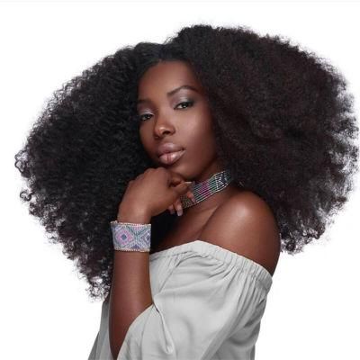 Factory Wholesale Human Virgin Hair Bundle Vendors Peruvian Human Hair Extension Afro Kinky Curly Hair Bundles for Black Women