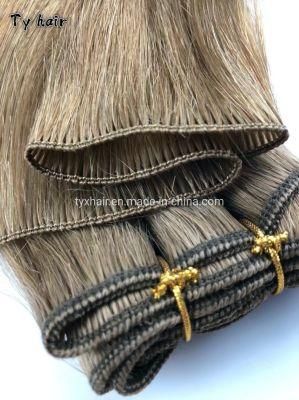 100% Worker Hand Made Real Human Virgin Remy Unprocessed T Piano Color Hand Tied Hair Extensions Factory Wholesale Price