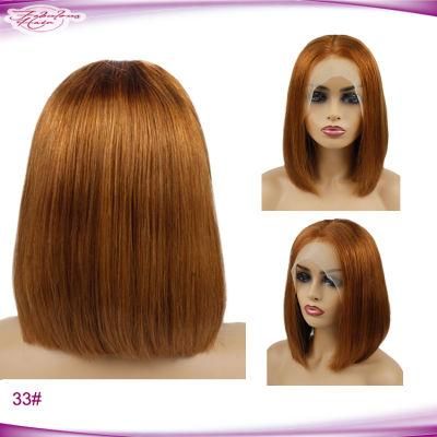 100% Short Remy Human Natural Hair Brazilian Lace Front Wigs