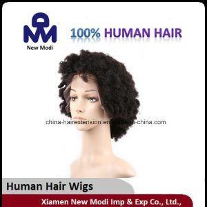Human Hair Wigs, Afro Kinky Curl Glueless Full Lace Wig