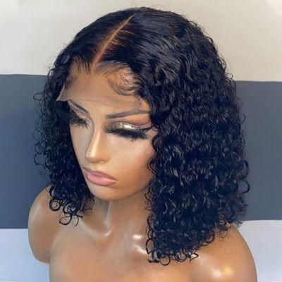 Unprocessed Raw Natural Lace Front Curly Bob Wig