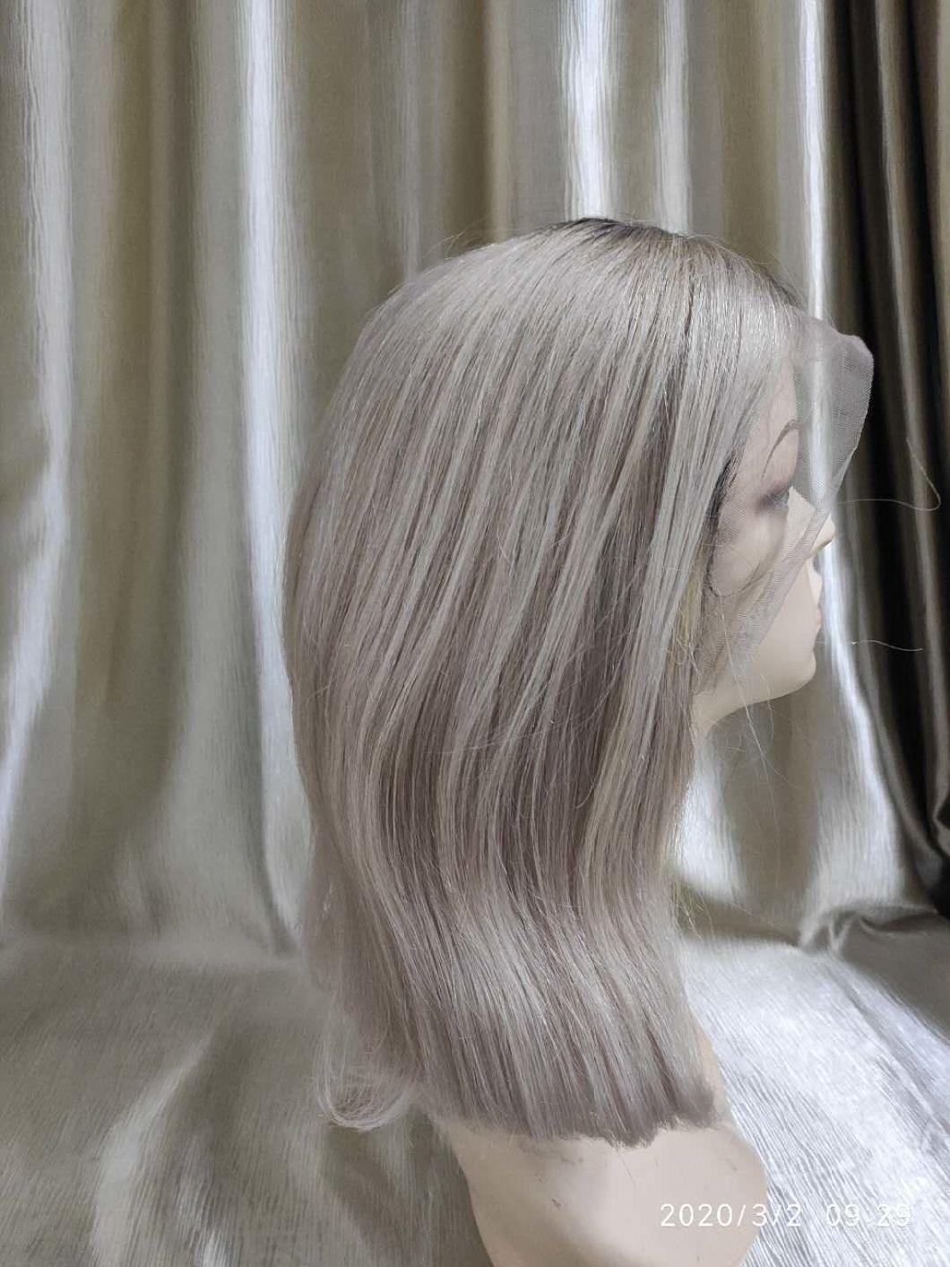 Customized Color Human Hair Wig Lace Frontal Wig Full Lace Wig