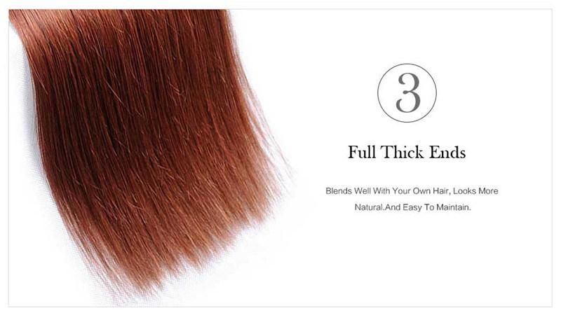 Brazilian Human Hair Straight Wave Ombre Color #1b/33 Remy Human Hair Extensions