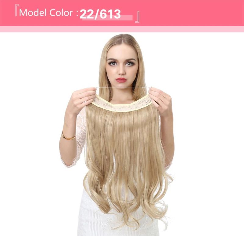 Natural Synthetic Hair Extensions Wavy False Hair Piece