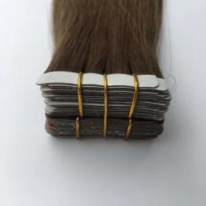 6# Us PU Tape Skin Weft Brazilian Virgin Remy Human Hair Extensions
