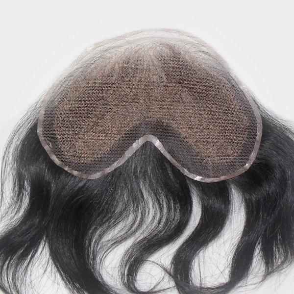 Full French Lace Good Bleaching Knots Natural Human Hair Toupee
