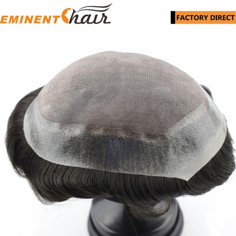 Factory Direct Mono Indian Hair Men′s Toupee