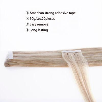 Tape Human Hair Extensions Remy Machine 12-24 Inch Skin Weft Straight Brazilian Hair Natural Hair