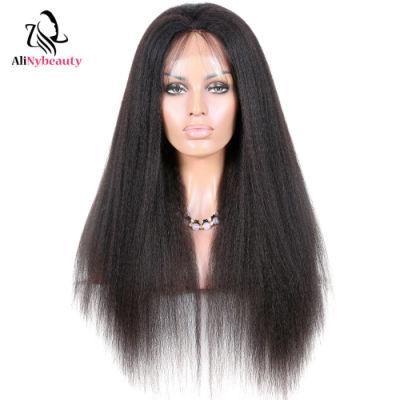 Alinybeauty Kinky Straight Lace Front Wig 100% Human Hair