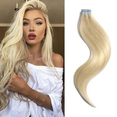 Tape in Hair Extention Natural 100% Human Ombre Tape Hair, European Blond Tape Hair Extensions