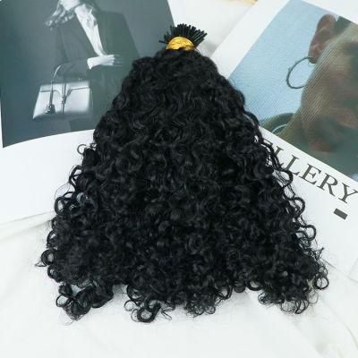 Wholesale Natural Black Indian Remy Hair Keratin I Tip Hair Extensions