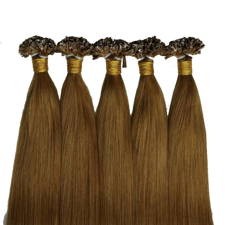 Wholesale Remy Cuticle Aligned Human Hair Pre Bonded Keratin Nail U Tip Extensions