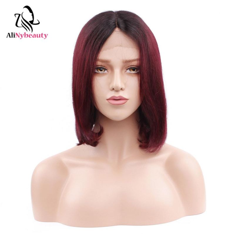 Bob Wig Brazilian Hair Lace Front Wig 1b/99j