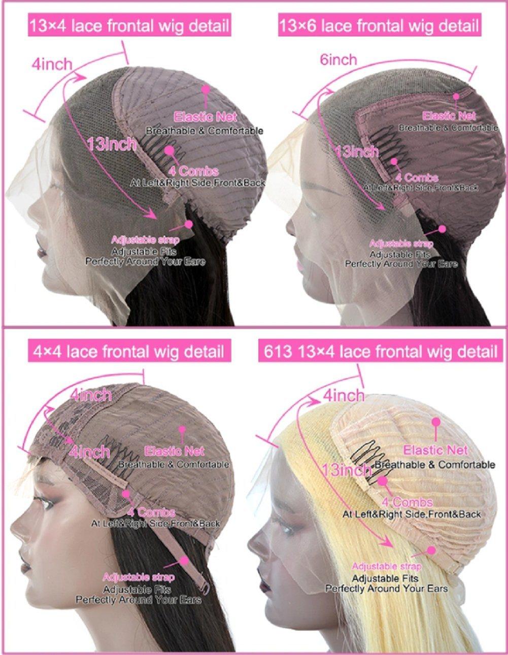 13X4 Lace Front Wigs Brazilian Body Wave Human Hair Wigs for Black Women 150% Density 22"