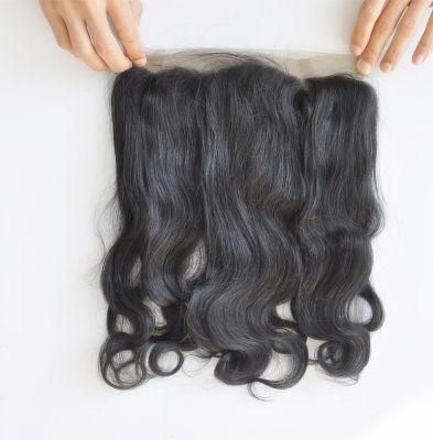 Brazilian Human Virgin Hair 22.5 X 4 X 2 Silk Body Wave 360 Lace Frontal with Elastic Band Lbh 288