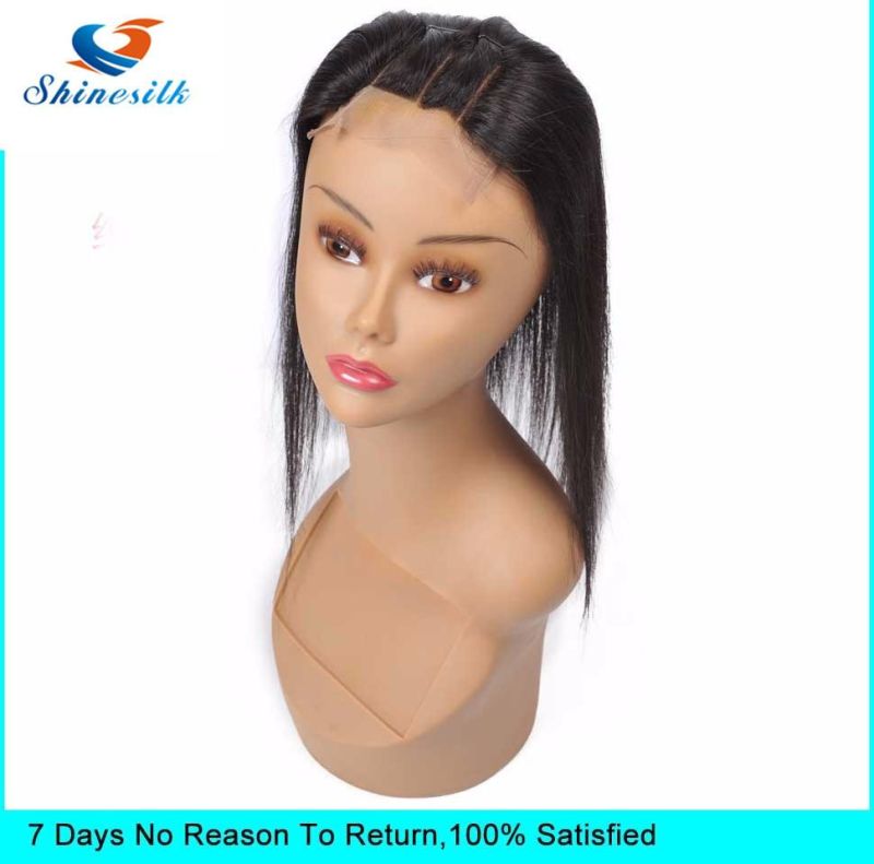 Shine Silk Hair Products Brazilian Straight Hair Lace Closure Free/Middle/Three Part Remy Human Hair 4X4 Inch Swiss Lace Top Closure