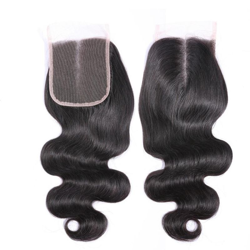 10A Body Wave Human Hair Bundles with Closure 100% Virgin Hair 4 Bundles with Closure