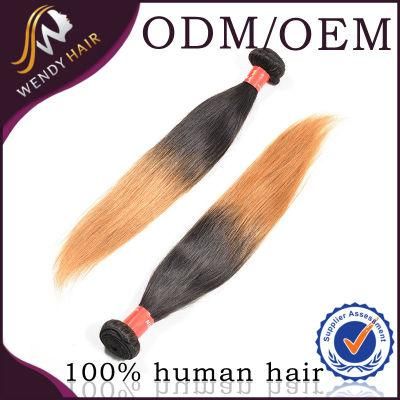 Two Color Virgin Peruvian Human Hair Silky Straight Hair
