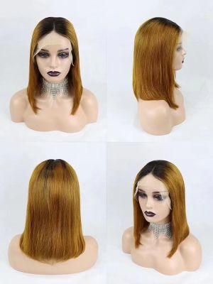 Wholesale Jerry Curly 13X4 Lace Frontal Bob Hair Wigs 150 Density 14 Inch Brazilian Virgin Human Hair Wigs for Women