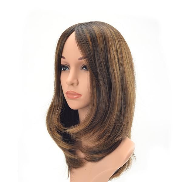 Short Layer Highlight Color High Quality European Hair Kosher Wig