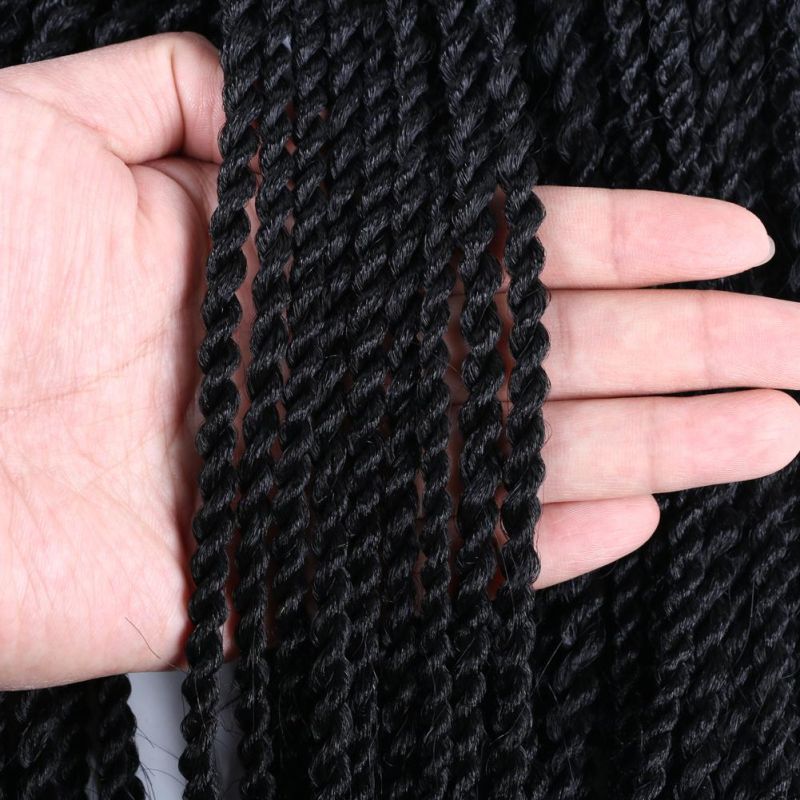 Kanekalon Box Braid Senegalese Twist Crochet Braiding Hair Extension for Black Women 14" 18" 22"